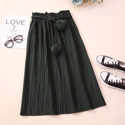 Hajtogatott női szoknya magas derékkal, öt színben