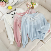 Lezser női pulóver, tüll és szalag három színben