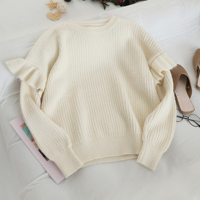 Női alkalmi pulóver ovális gallérral több színben