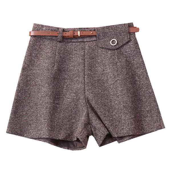 Modern női nadrág négy színben, övvel és magas derékkal