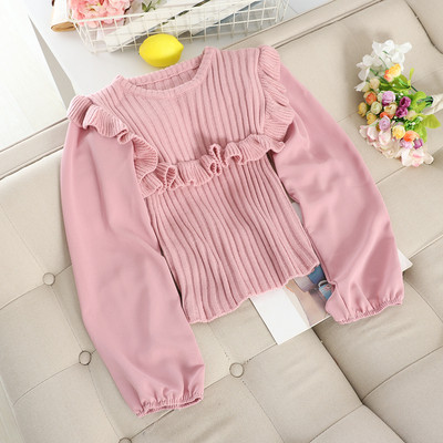 Alkalmi női pulóver fürtökkel és ovális nyakkivágással