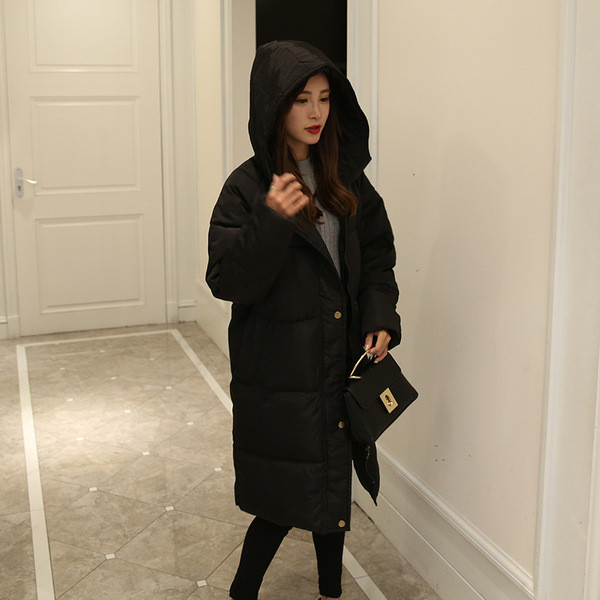 Modern női hosszú kabát kapucnival és cipzárral, két színben