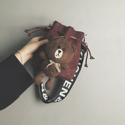 Geanta tip geanta dama cu maner larg si ursulet 3D