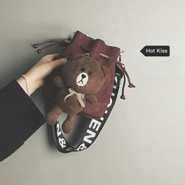 Geanta tip geanta dama cu maner larg si ursulet 3D