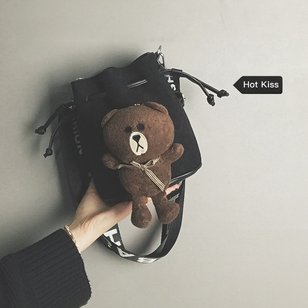 Geanta tip geanta dama cu maner larg si ursulet 3D