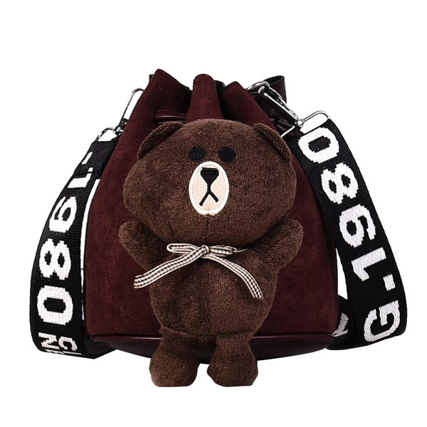 Geanta tip geanta dama cu maner larg si ursulet 3D