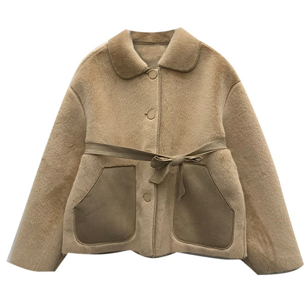 Női pehelykabát övvel és zsebekkel több színben