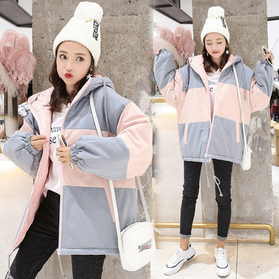 Modern női kabát kapucnival, két színben