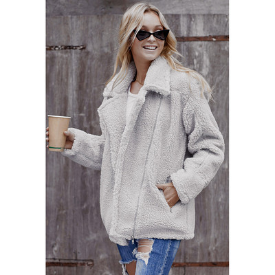 Modern női hosszú kabát zsebbel több színben