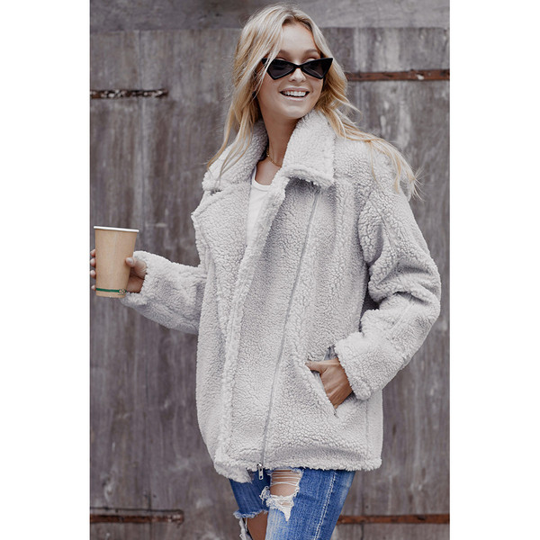 Modern női hosszú kabát zsebbel több színben