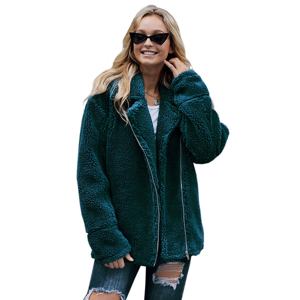 Modern női hosszú kabát zsebbel több színben