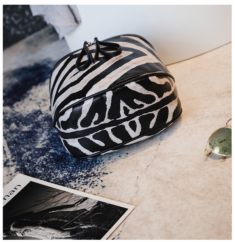 Modern női táska állatmintával és hosszú fogantyúval