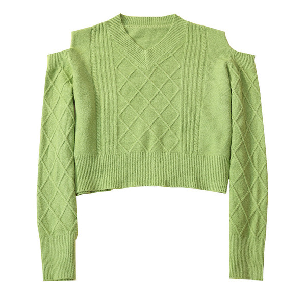 Divatos női pulóver öt színben, csupasz váll