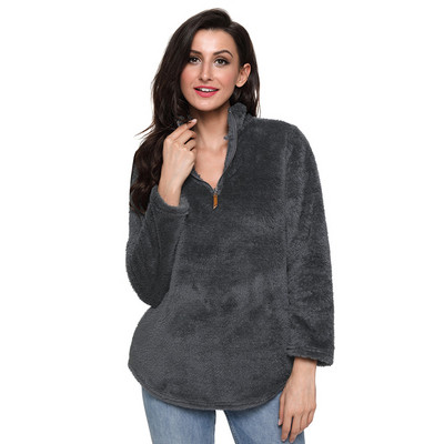 Napi női pulóver cipzárral és magas gallérral több színben