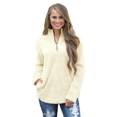 Napi női pulóver cipzárral és magas gallérral több színben