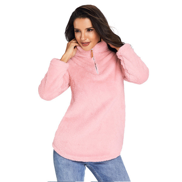 Napi női pulóver cipzárral és magas gallérral több színben