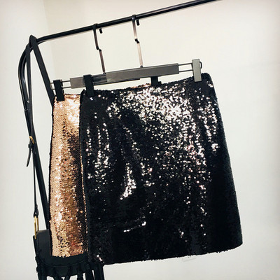 Stílusos női szoknya flitterekkel, magas derékkal több színben