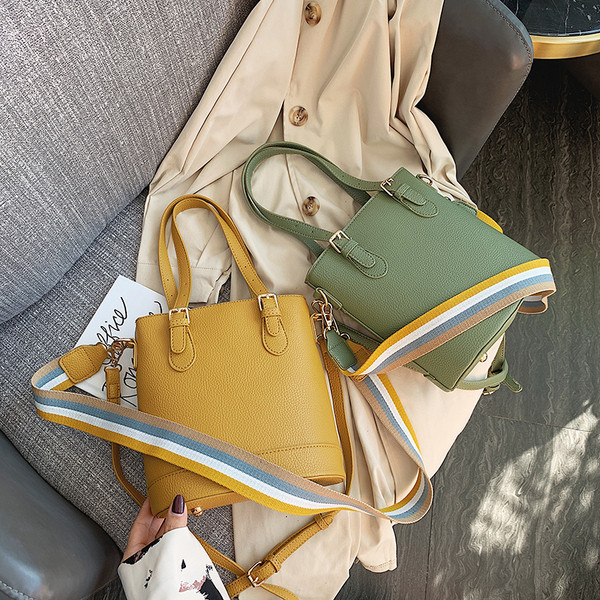 Modern női táska hosszú és rövid fülekkel, többféle színben