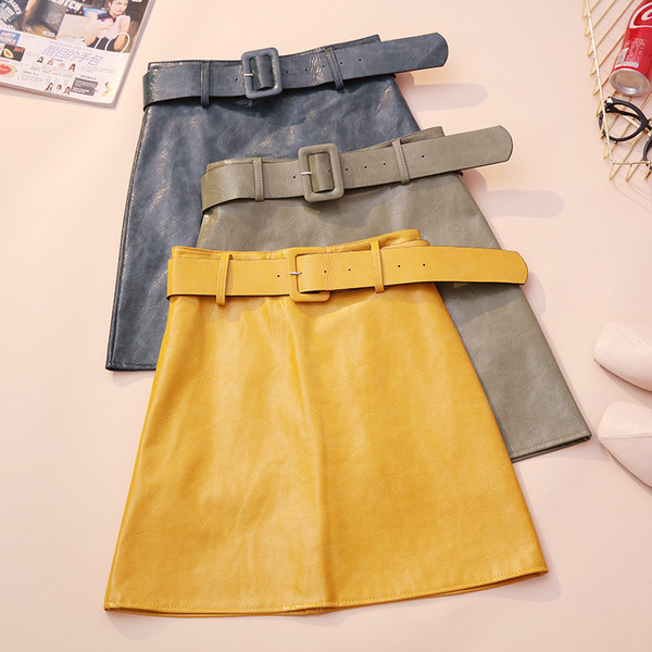 Modern női szoknya több színben eco bőrből