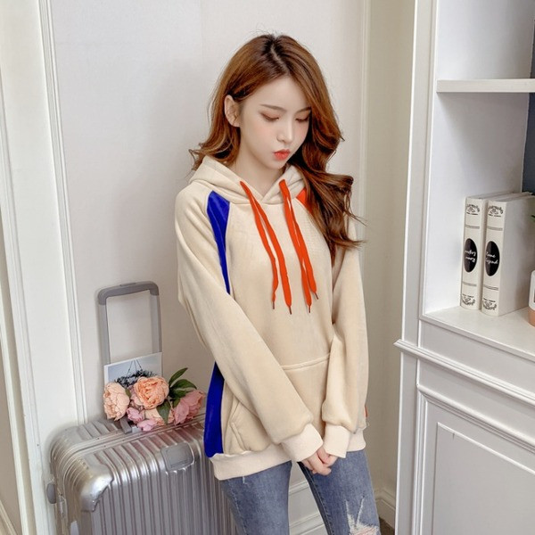 Női sportpulóver kapucnival három színben - hosszú modell