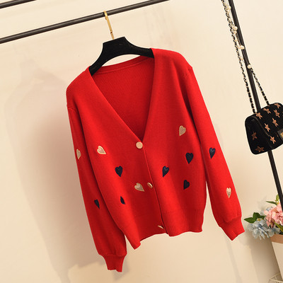 Modern női mellény V-nyakkal és szívecskékkel több színben