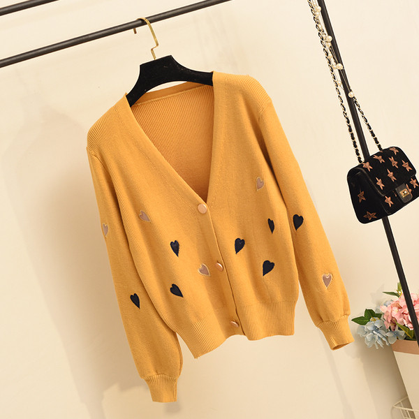 Modern női mellény V-nyakkal és szívecskékkel több színben