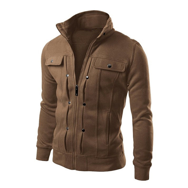 Jachetă modernă pentru bărbați cu fermoar în mai multe culori