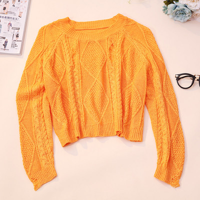 Modern női pulóver öt színben, ovális nyakkivágással