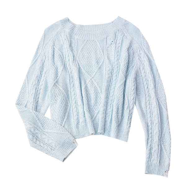 Modern női pulóver öt színben, ovális nyakkivágással