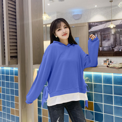 Hétköznapi női pulóver új modellje kapucnival több színben