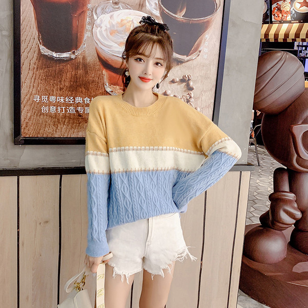 Új modell női pulóver O-nyakkal - három színben