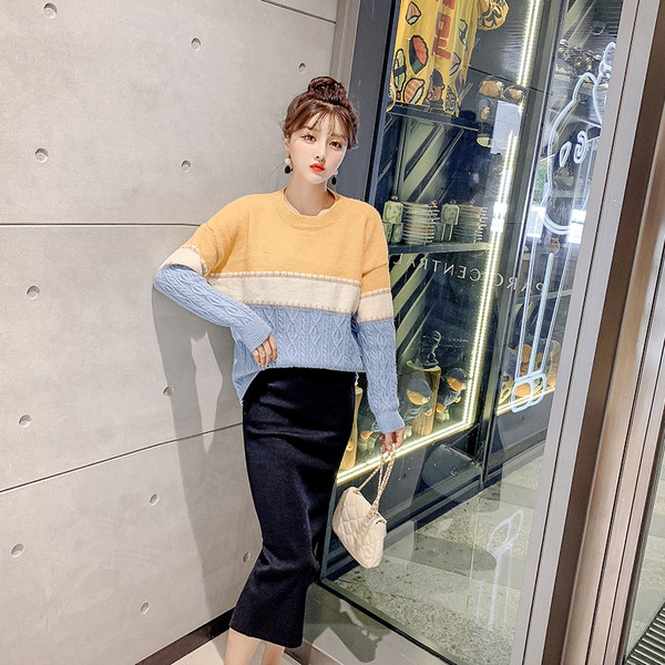 Új modell női pulóver O-nyakkal - három színben