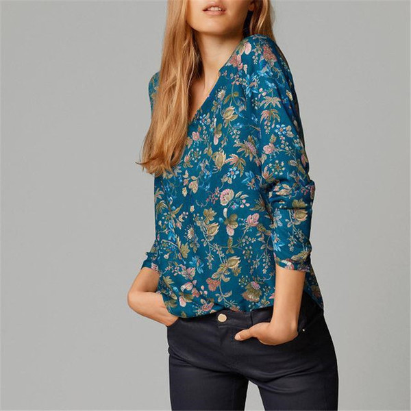 Modern női ing virágmintás két színben