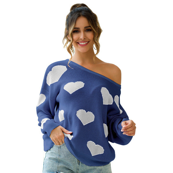 Csupasz vállú, hosszú ujjú női pulóver három színben