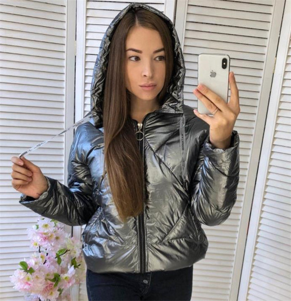 Modern női téli kabát kapucnival négy színben