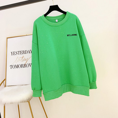 Modern női blúz kerek nyakkivágással - széles modell