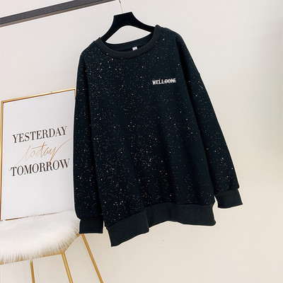 Modern női blúz kerek nyakkivágással - széles modell