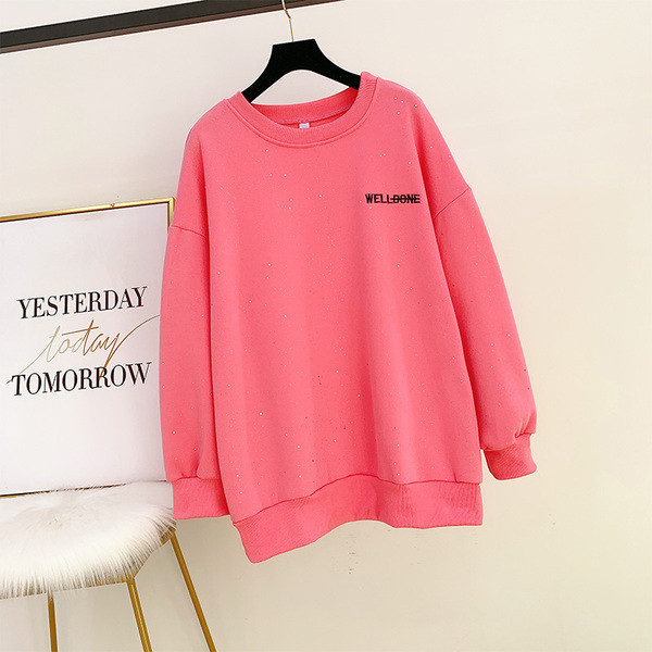 Modern női blúz kerek nyakkivágással - széles modell