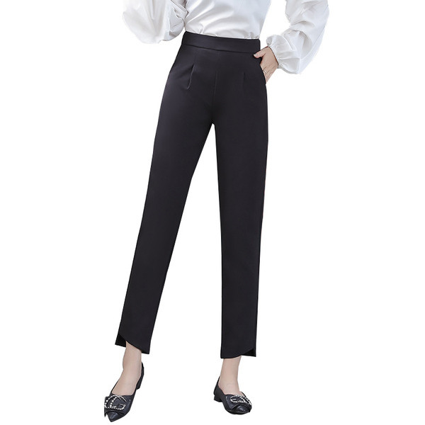 Pantaloni eleganti de dama cu buzunare in negru