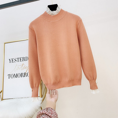 Modern női pulóver gyöngyökkel több színben