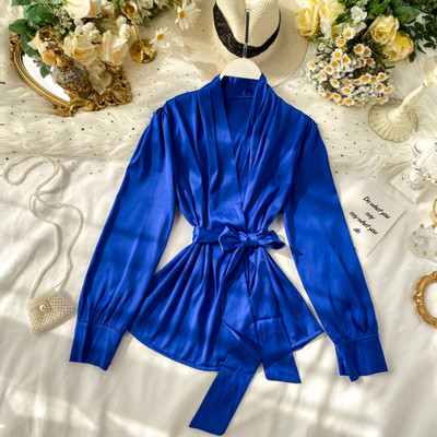 Modern női ing V-nyakkal, több színben