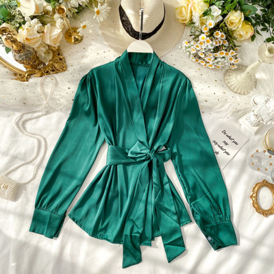 Modern női ing V-nyakkal, több színben