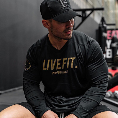 Lezser férfi póló hosszú ujjal, felirattal