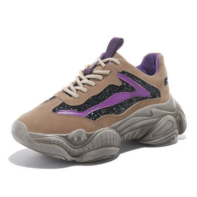 Modern női tornacipő fűzővel és vastag talppal, három színben