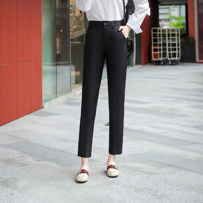 Szürke és fekete zsebes női nadrág új modellje