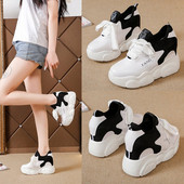 Σύγχρονα γυναικεία αθλητικάπαπούτσια πλατφόρμας  με κορδόνια σελευκό χρώμα