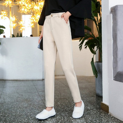 Pantaloni moderni de dama cu buzunare in negru, gri si bej