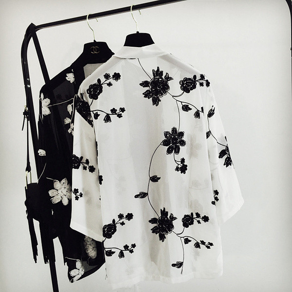 Floral μοτίβο  γυναικείο παεό σε δύο χρώματα