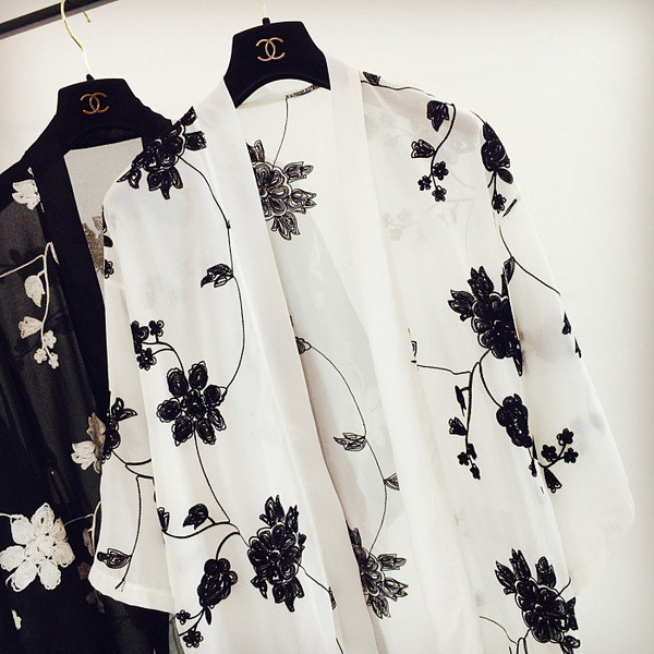 Floral μοτίβο  γυναικείο παεό σε δύο χρώματα