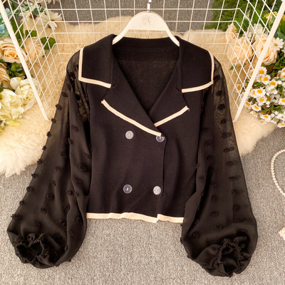 Γυναικεία μπλούζα με κολάρο και κουμπιά σε τρία χρώματα